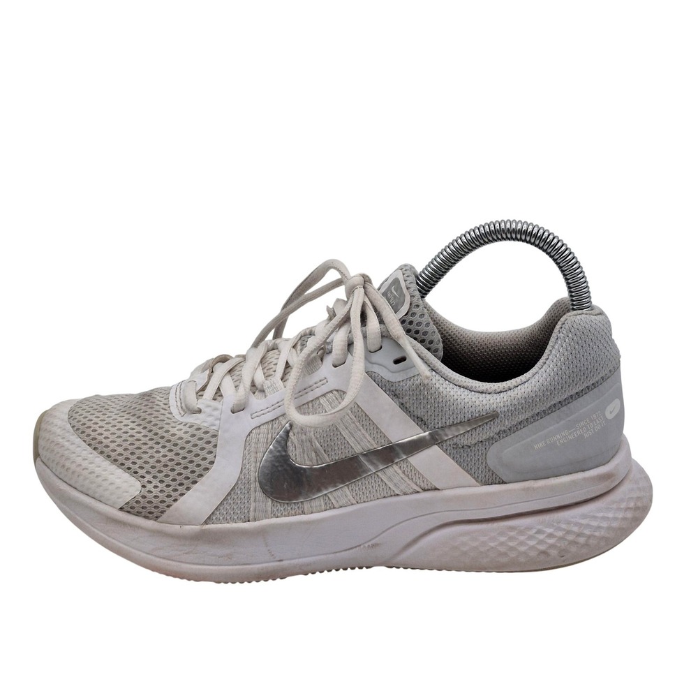 Nike Shoes Womens Size 8 White Gray Run Swift 2 Running Mesh Sneakers CU3528-105